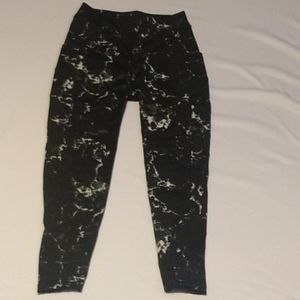 Black/White Marble Athletic pants